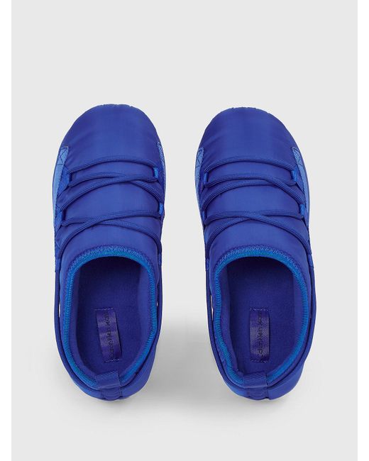 Calvin Klein Blue Platform Slippers for men