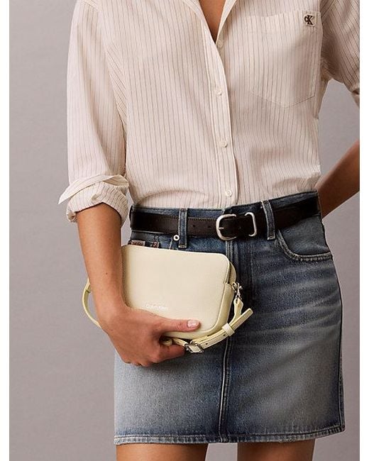 Calvin Klein Natural Logo Strap Camera Bag
