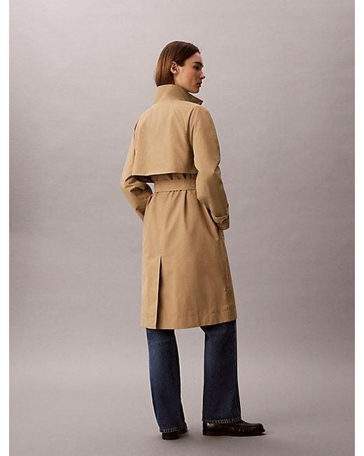 Calvin Klein Natural Jeans Tech Long Trench Coat