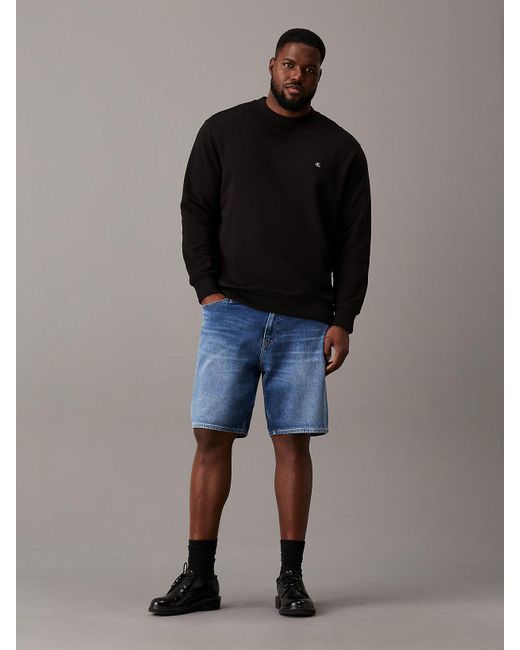 Calvin Klein Blue Plus Size Denim Shorts for men