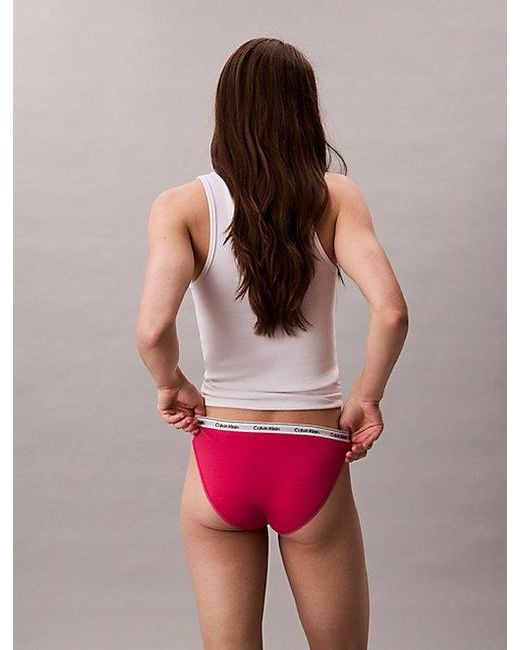 Calvin Klein Red Bikini Briefs Icon Logo