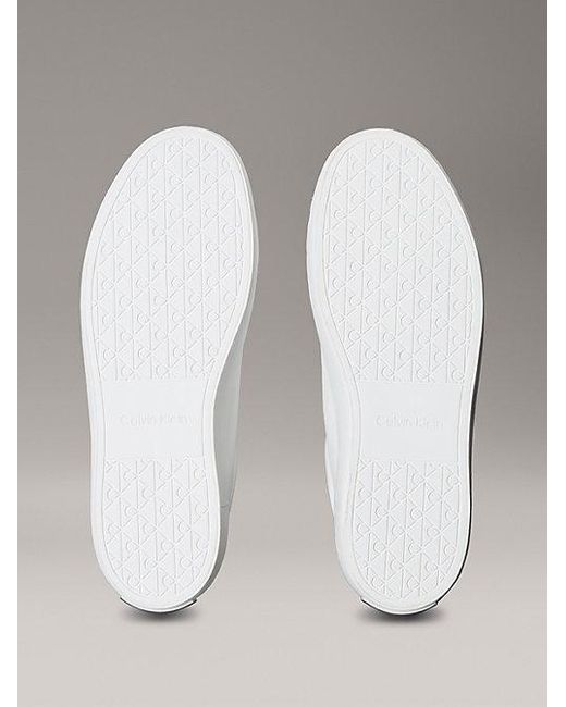 Calvin Klein Metallic Sneakers Aus Weichem Leder Mit Logoprägung