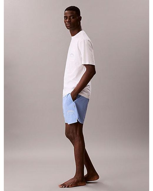 Calvin Klein Multicolor Cotton Crest Logo Pyjama Set for men