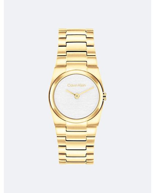 Calvin Klein Metallic Plated Steel Bracelet Watch