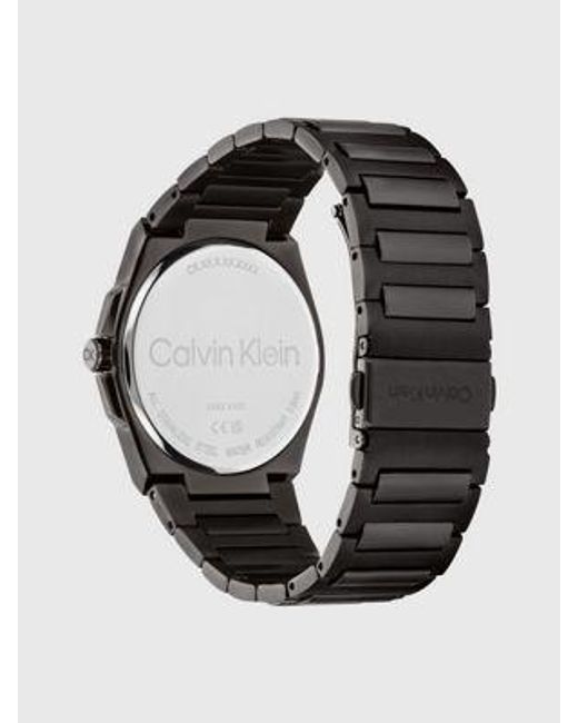 Reloj de pulsera integrada con eslabones minimalista Calvin Klein de hombre de color Black