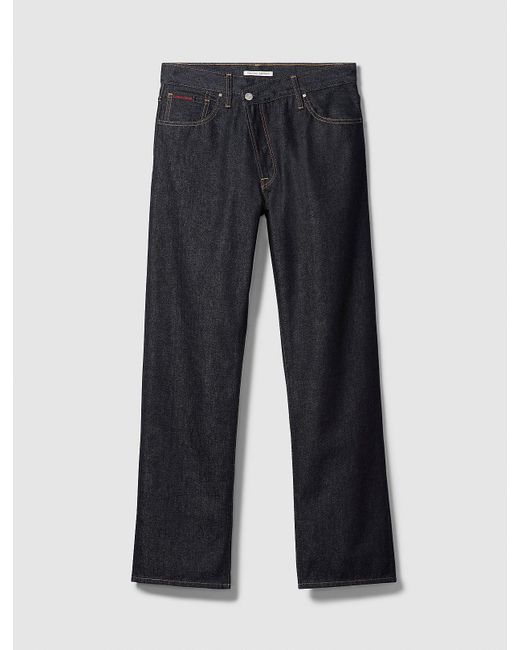 Calvin Klein Red 90S Straight Asymmetric Jeans for men