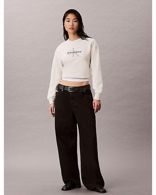 Calvin Klein Multicolor Jeans Monologo French Terry Relaxed Sweatshirt