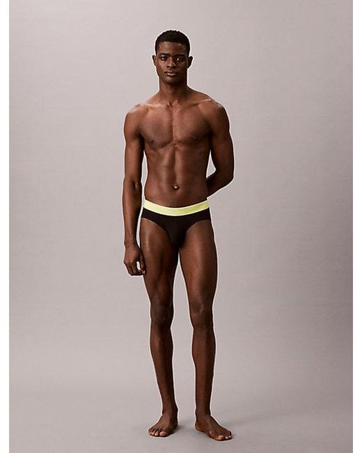 Calvin Klein White 5 Pack Hip Briefs for men