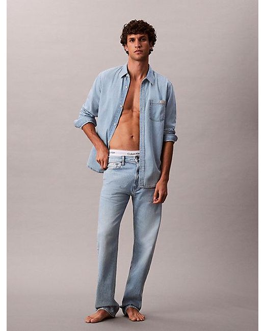 Calvin Klein Blue Jeans Standard Straight Jeans for men
