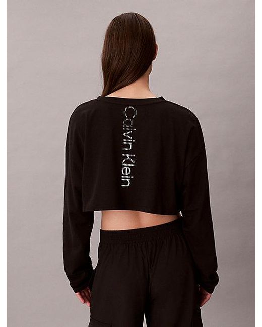 Calvin Klein Black Sport Commuter Cropped Relaxed T-Shirt