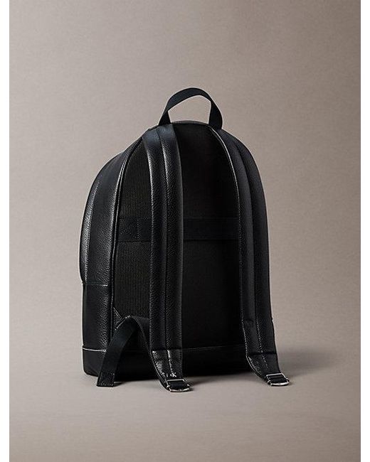 Calvin Klein Gray Pebbled Signature Logo Trolley Backpack for men