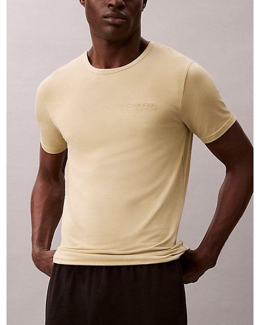 Calvin Klein Natural Crewneck Pyjama T-Shirt Ultra Soft Modal for men