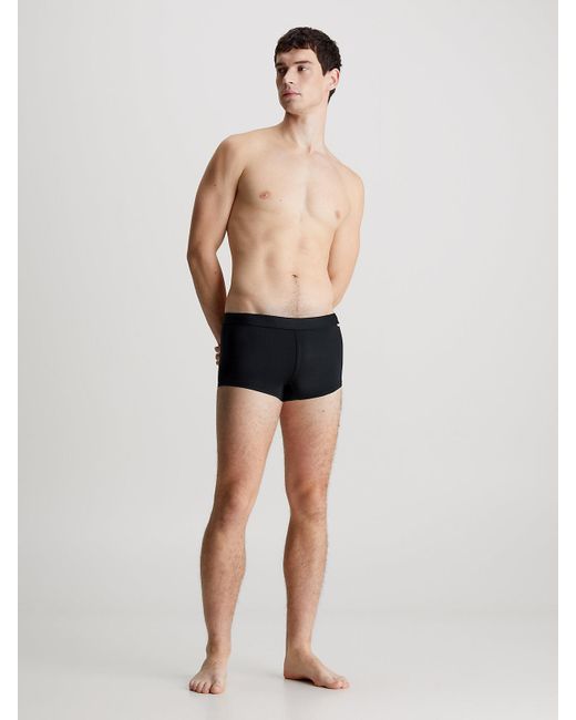 Calvin Klein Black Swim Trunks - Ck Meta Essentials for men