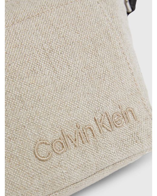 Calvin Klein Natural Linen Convertible Pouch