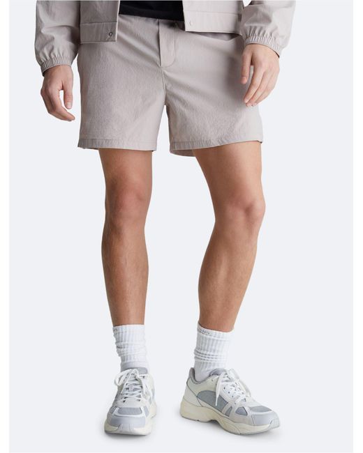 Calvin Klein Gray Ck Sport Future Icon Woven Shorts for men