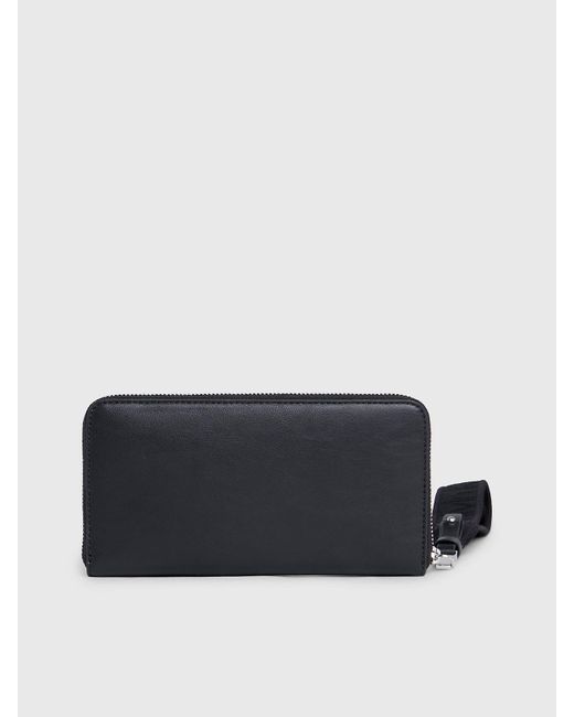 Calvin Klein White Rfid Wristlet Zip Around Wallet