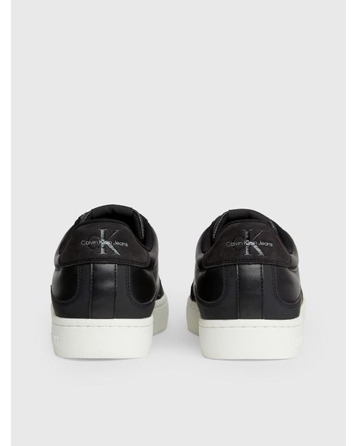 Calvin Klein Black Leather Trainers for men