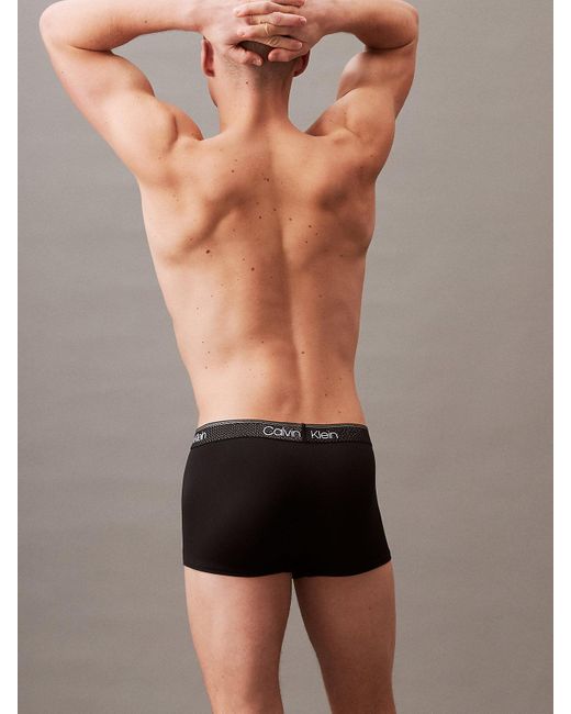 Calvin Klein Black Low Rise Trunks - Micro Stretch Cooling for men