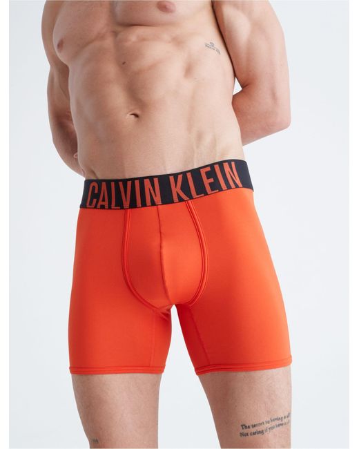 Calvin Klein Intense Power Micro 3-pack Boxer Brief in Orange for Men | Lyst