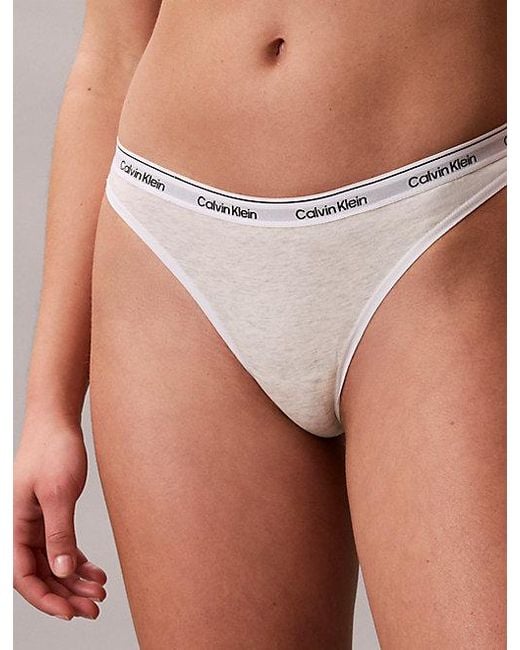 Calvin Klein Pink Thong Icon Logo