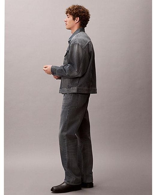 Calvin Klein Gray Jeans 90S Denim Jacket for men
