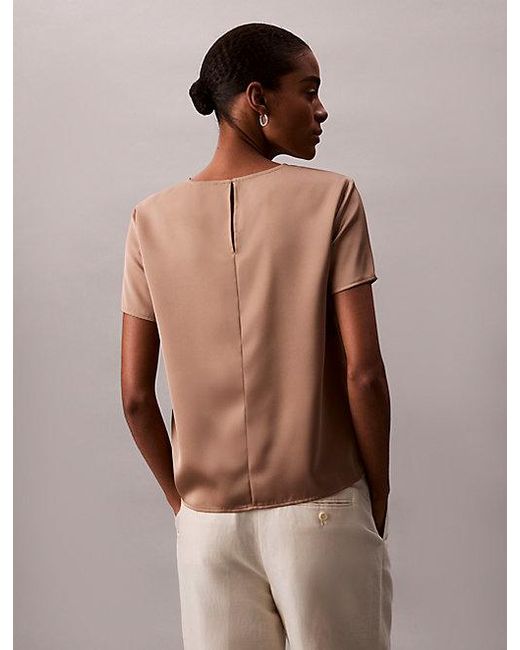 Calvin Klein Natural Satin Shell Top