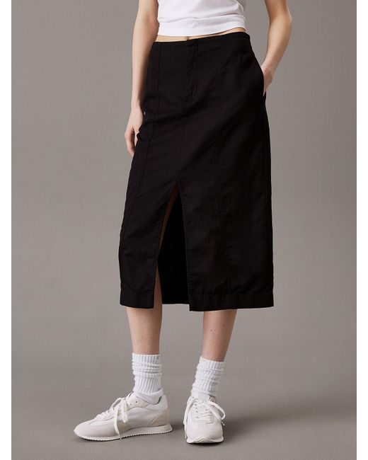 Gonna Midi di Calvin Klein in Black