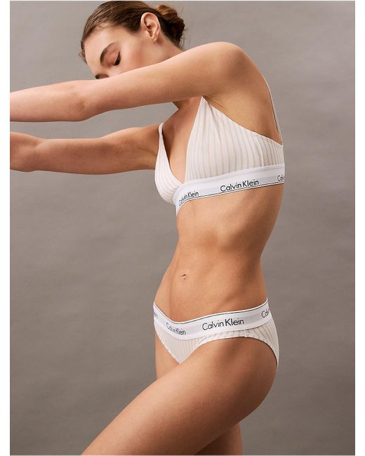 Calvin Klein Gray Icon Cotton Modal Lightly Lined Triangle Bralette