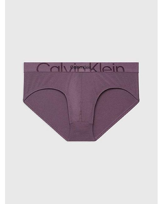 Calvin Klein Slips - Embossed Icon in Purple für Herren