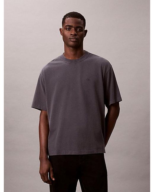 Camiseta de punto pesado holgada Calvin Klein de hombre de color Purple