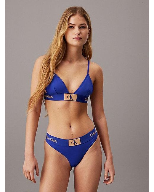 Calvin Klein Triangel Bikinitop - Ck96 in het Blue