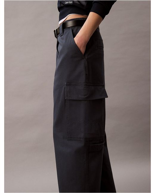 Calvin Klein Gray Calvin Klein Utility Canvas Cargo Pant
