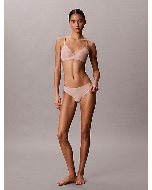 Calvin Klein Brown Lightly Lined Wirefree Bra Perfectly Fit Ultralight