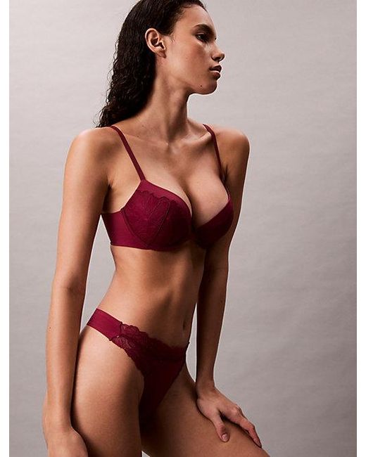 Calvin Klein Multicolor Push Up Plunge Bra Perfectly Fit Lace