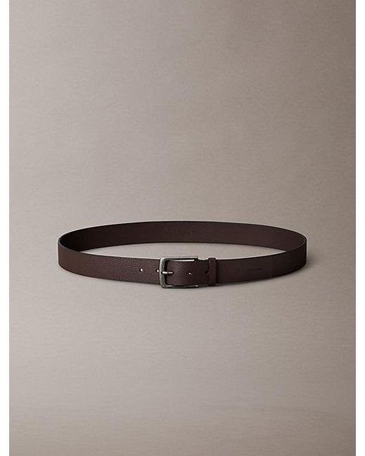 Calvin Klein Brown Pebbled Full Grain Leather Belt for men