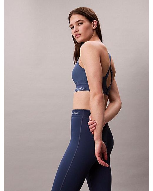 Calvin Klein Blue Sport Quick Dry High Rise 7 8 Gym Leggings