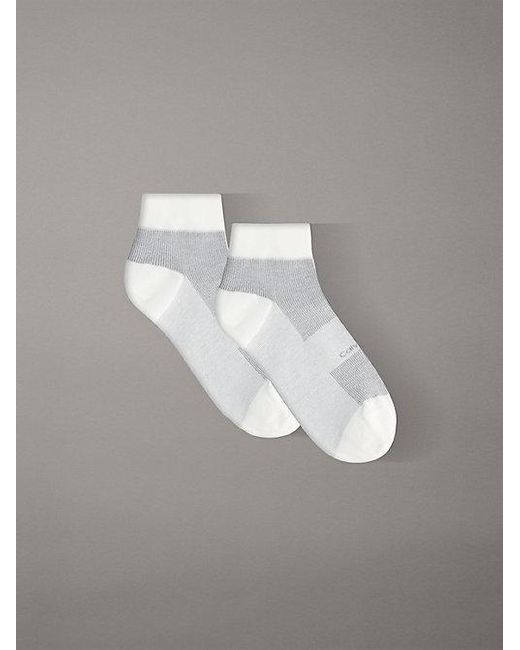 Calvin Klein Gray 2 Pack Moisture-Wicking Ankle Socks for men