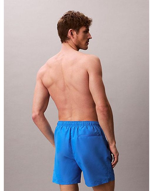 Calvin Klein Blue Medium Drawstring Swim Shorts Intense Power for men