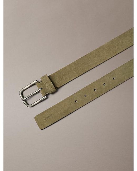 Calvin Klein Brown Suede Leather Belt for men