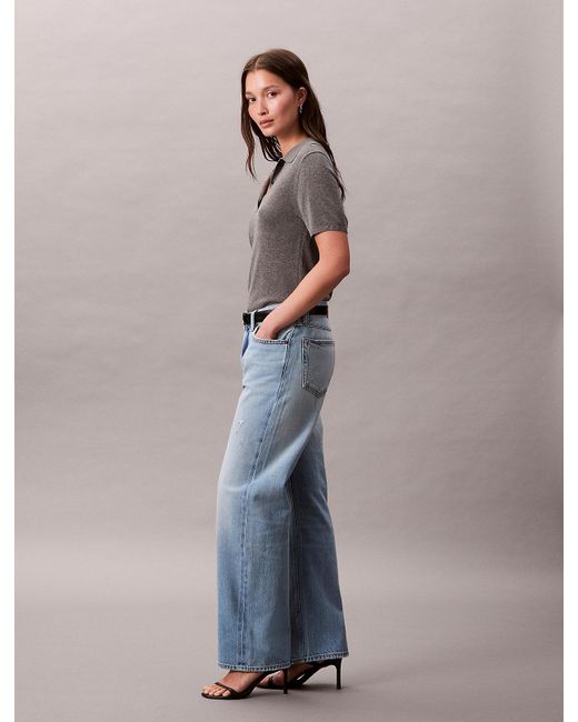 Jeans Distressed 90's Relaxed di Calvin Klein in Blue