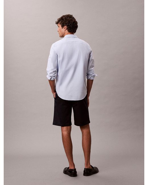 Calvin Klein Multicolor Cotton Stretch Chino Shorts for men