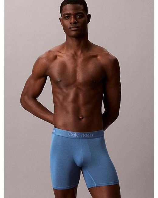 Calvin Klein 3-Pack Boxer Briefs in het Blue voor heren