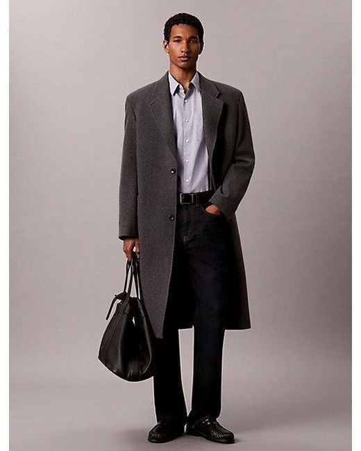 Calvin Klein Gray Oxford Button Down Shirt for men