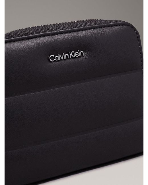 Calvin Klein Black Quilted Rfid Zip Around Wallet