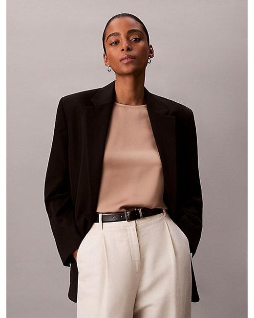 Calvin Klein Natural Satin Shell Top