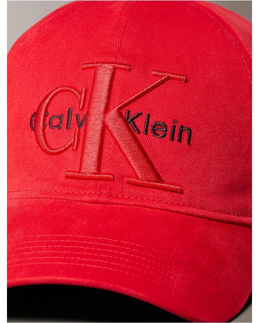 Calvin Klein Layered Monogram Logo Graphic Baseball Cap for men