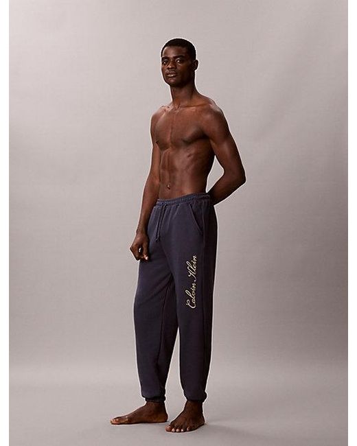 Calvin Klein Multicolor French Terry Lounge Joggers Icon French Terry Script for men