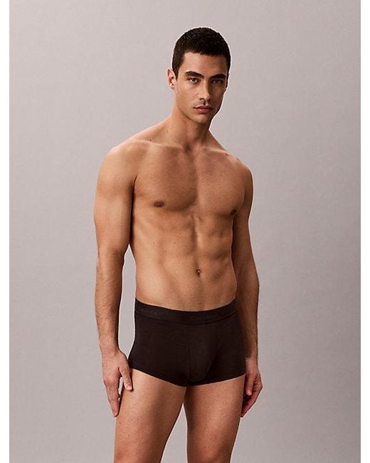 Calvin Klein Black 3 Pack Low Rise Trunks for men