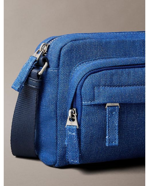 Calvin Klein Blue Denim Camera Bag for men