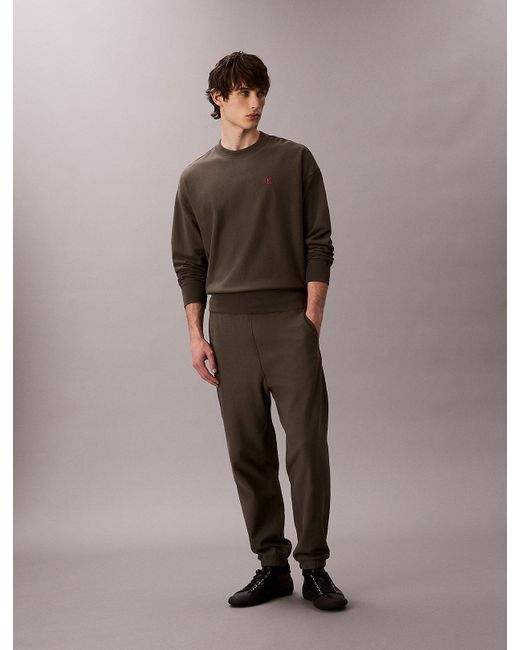 Felpa Dal Taglio Rilassato di Calvin Klein in Brown da Uomo
